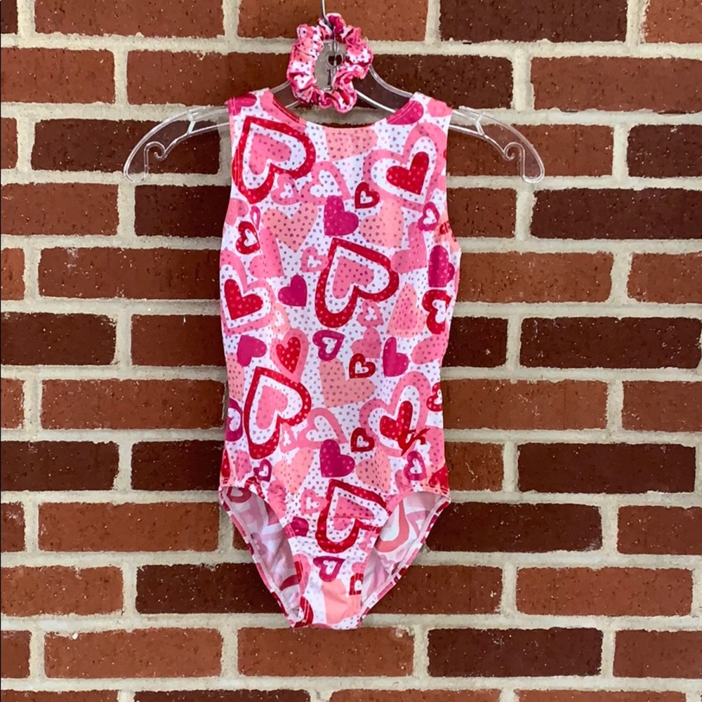 COPY - GK Heart Leotard w/ matching scrunchy